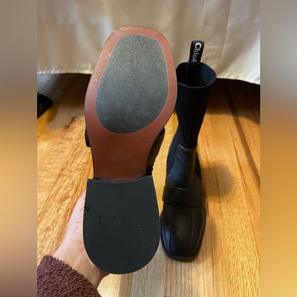 Black leather CHLOE boots - Picture 3 of 8